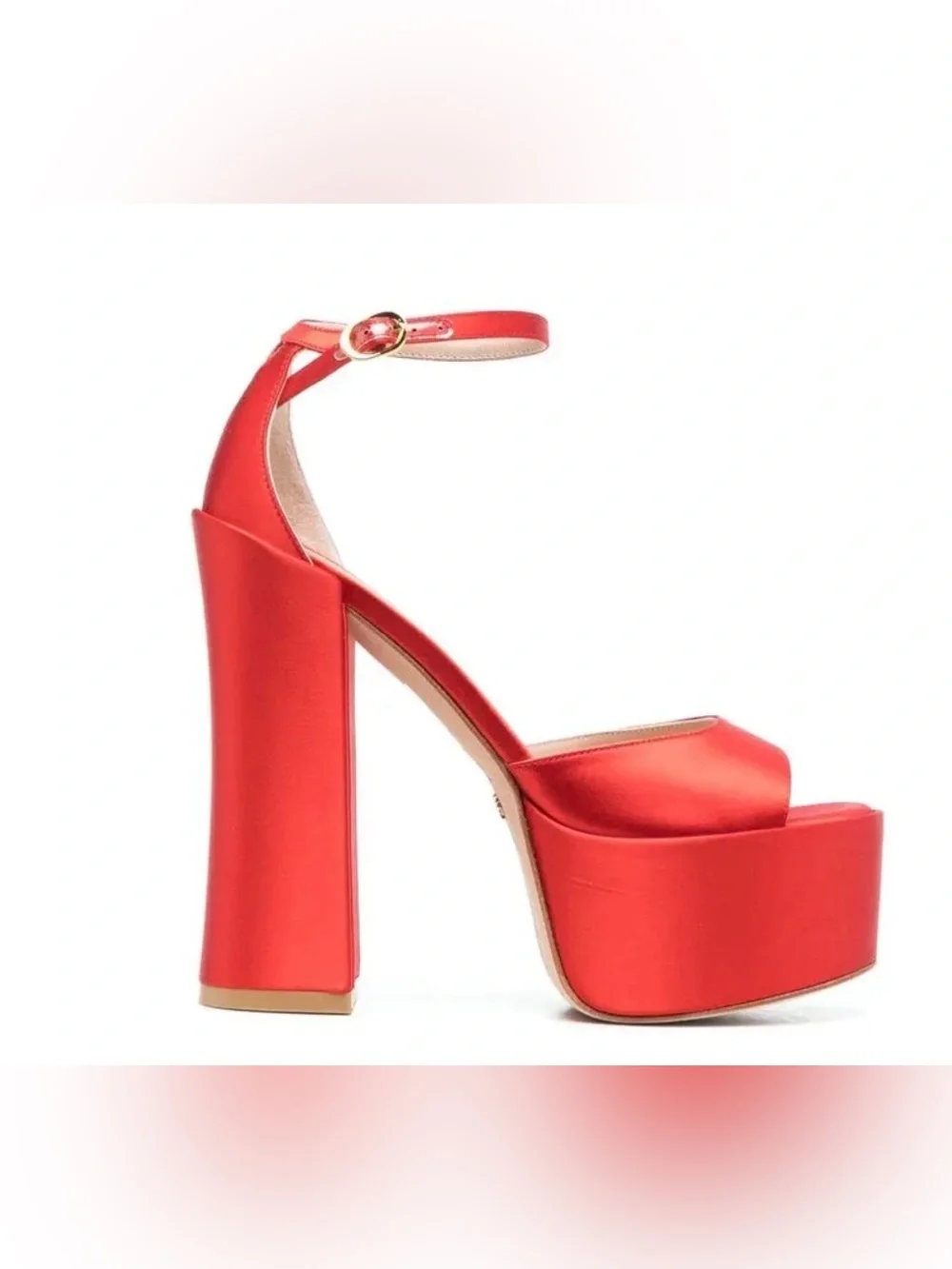 Stuart Weitzman Skyhigh 145mm Platform Sandals In Red